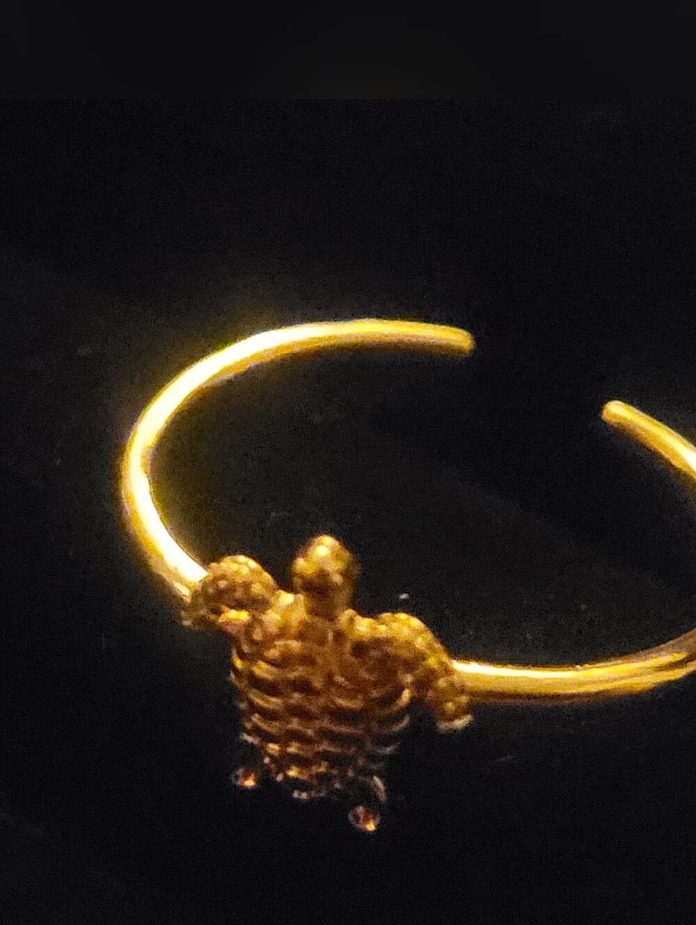 Dainty Gold Tone Sea Turtle Adjustable Ring - Size O/S (Fits Most) - Picture 2 of 2